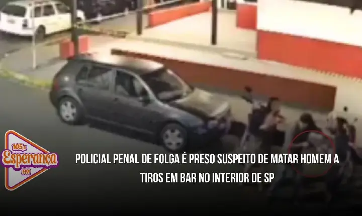 Policial penal de folga é preso suspeito de matar homem a tiros em bar no interior de SP