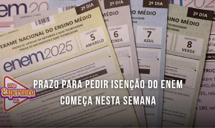 Prazo para pedir isenção do Enem começa nesta semana