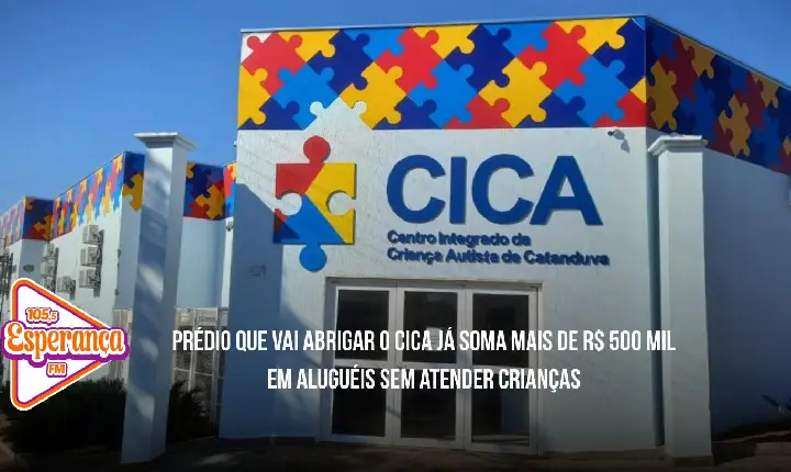 Prédio que vai abrigar o CICA já soma mais de R$ 500 mil em aluguéis sem atender crianças