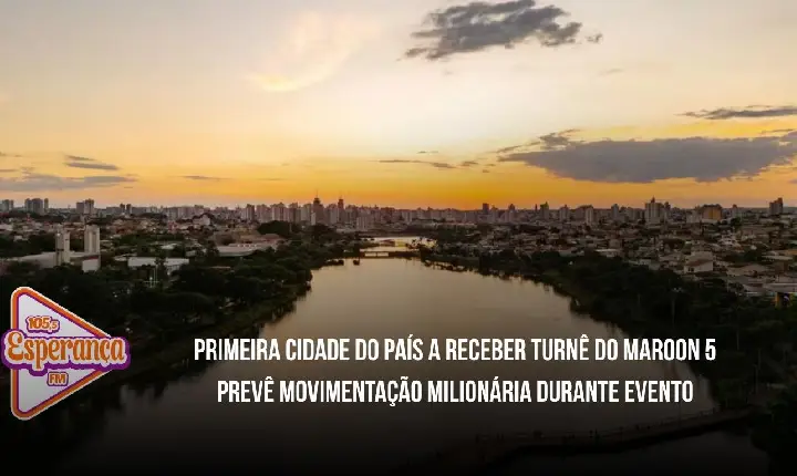 Primeira cidade do país a receber turnê do Maroon 5 prevê movimentação milionária durante evento