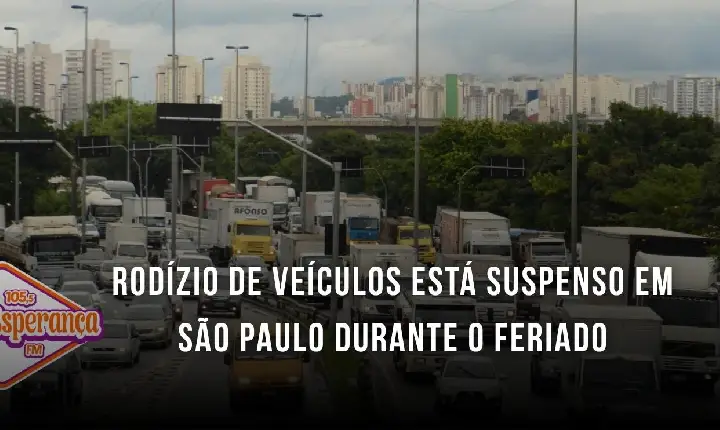 Rodízio de veículos está suspenso em São Paulo durante o feriado