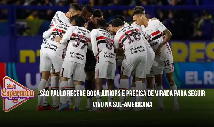 São Paulo recebe Boca Juniors e precisa de virada para seguir vivo na Sul-Americana