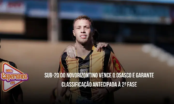 Sub-20 do Novorizontino vence o Osasco e garante classificação antecipada à 2ª fase