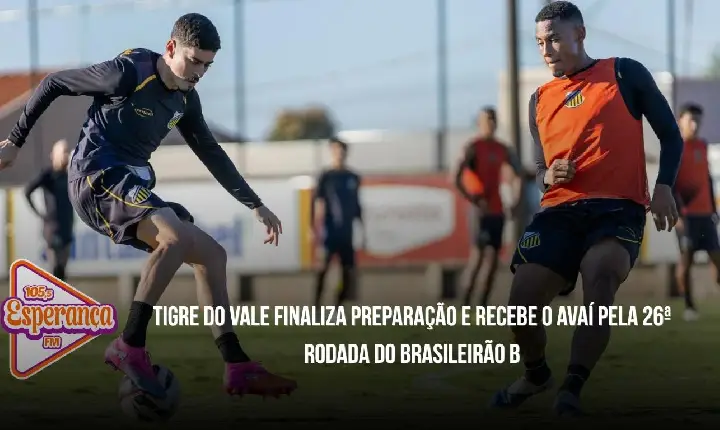Tigre do Vale finaliza preparação e recebe o Avaí pela 26ª rodada do Brasileirão B