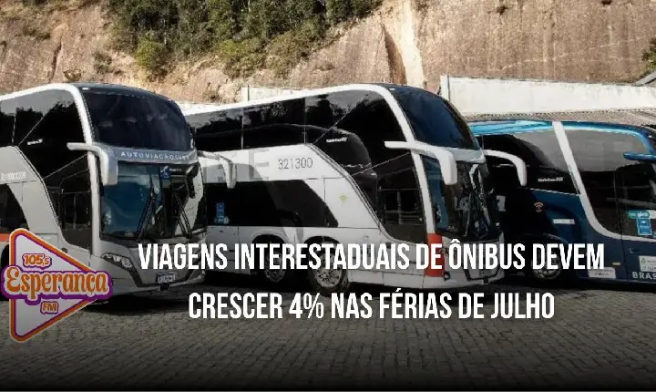 Viagens interestaduais de ônibus devem crescer 4% nas férias de julho