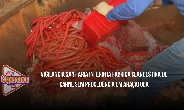 Vigilância Sanitária interdita fábrica clandestina de carne sem procedência em Araçatuba