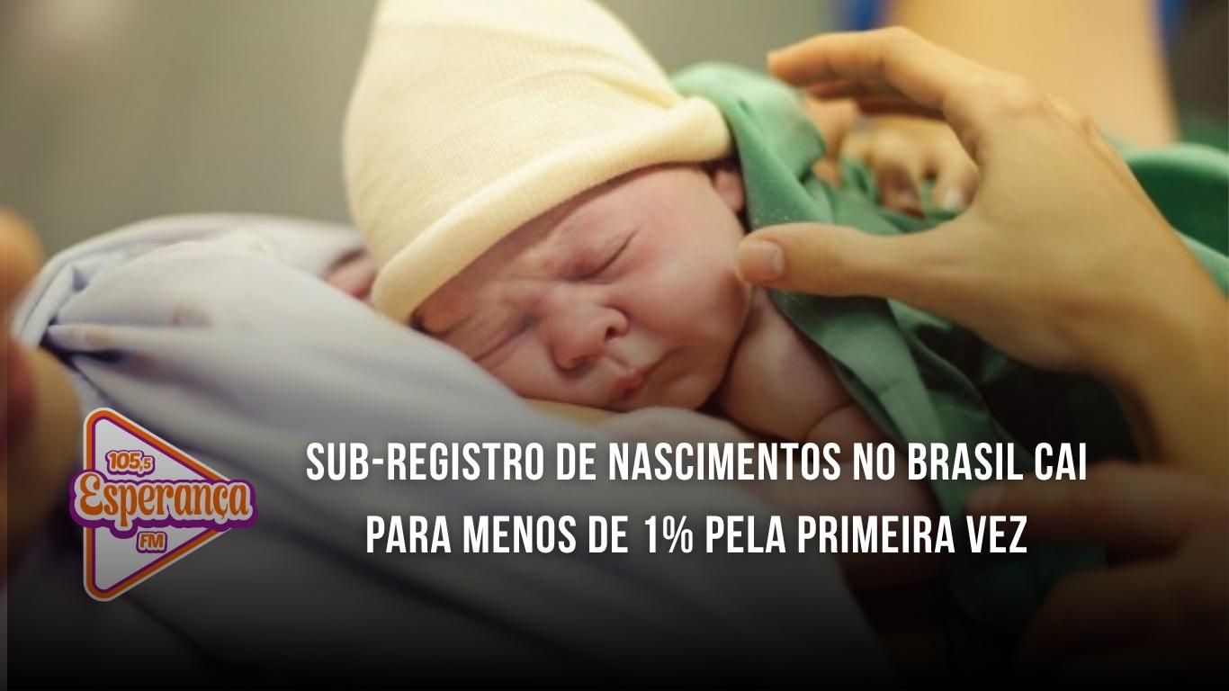 Sub-registro de nascimentos no Brasil cai para menos de 1% pela primeira vez