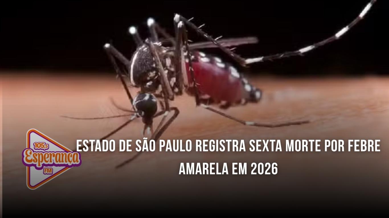 Estado de São Paulo registra sexta morte por febre amarela em 2026