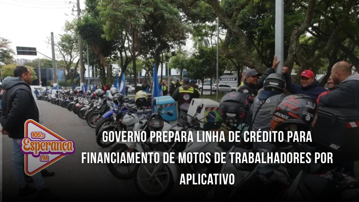 Governo prepara linha de crédito para financiamento de motos de trabalhadores por aplicativo