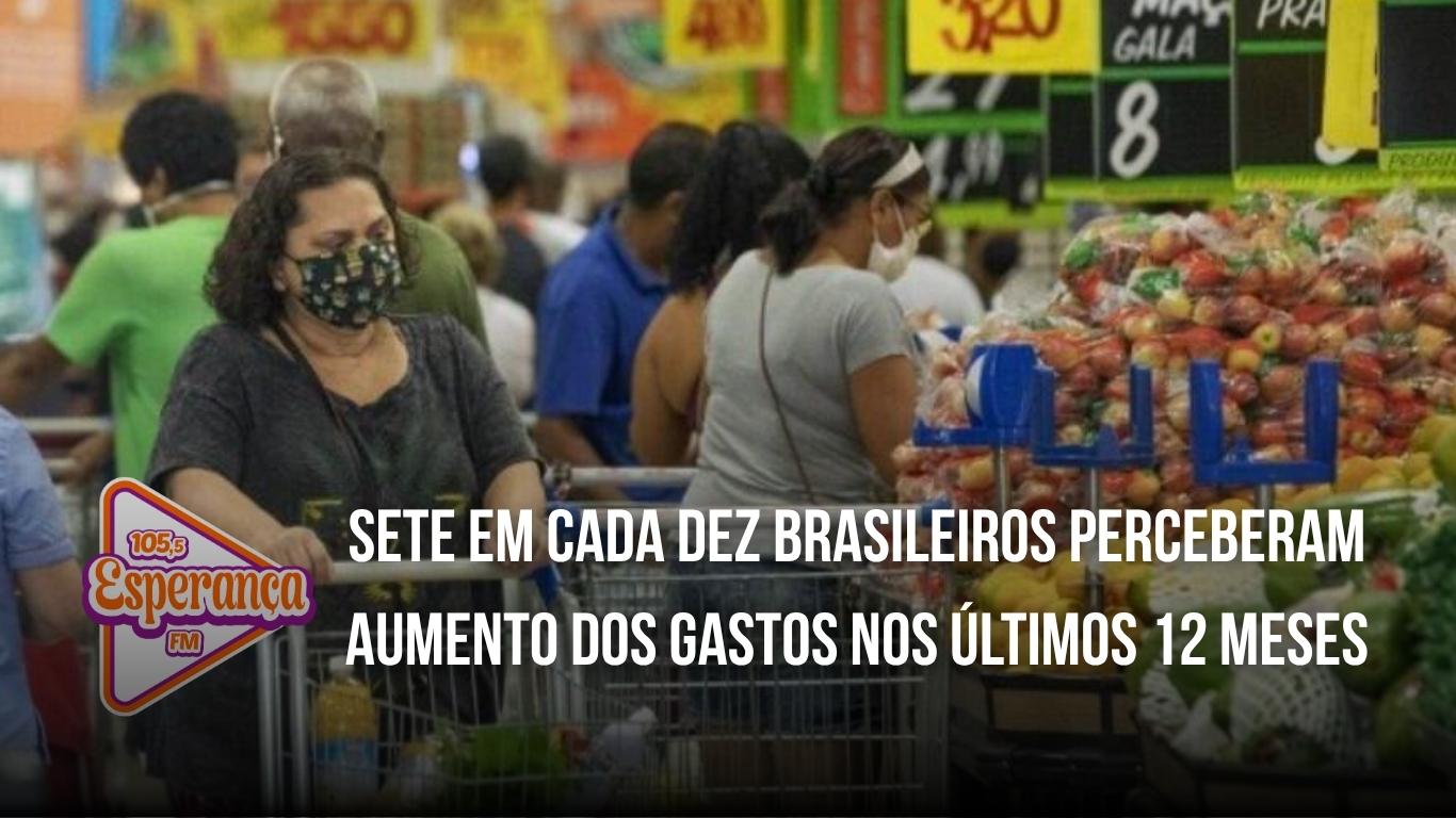 Sete em cada dez brasileiros perceberam aumento dos gastos nos últimos 12 meses