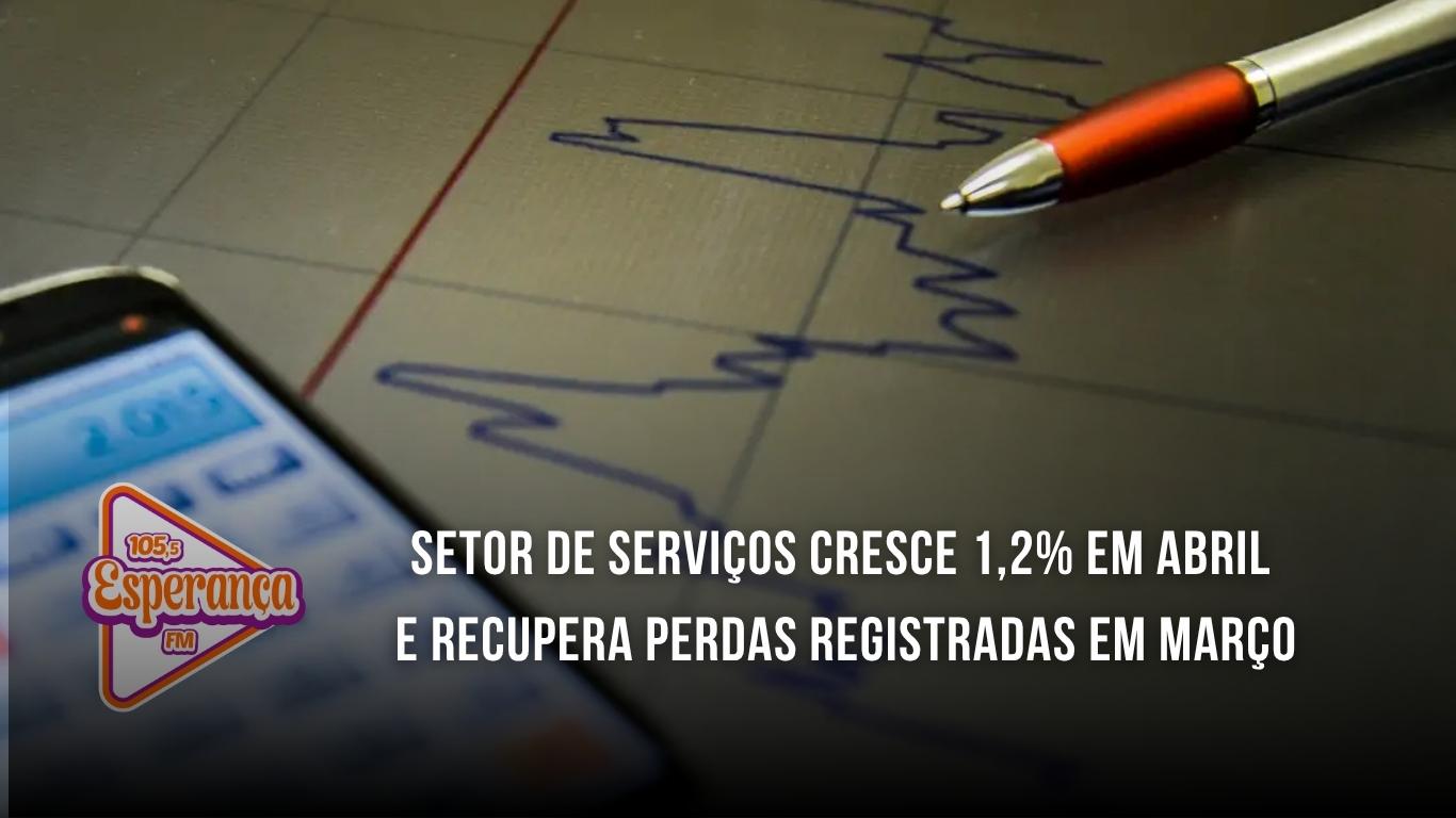 Setor de serviços cresce 1,2% em abril e recupera perdas registradas em março