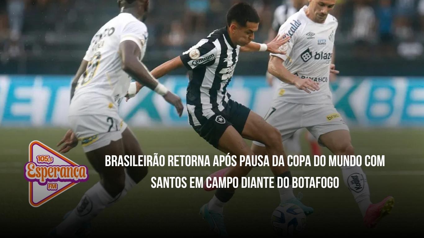 Brasileirão retorna após pausa da Copa do Mundo com Santos em campo diante do Botafogo