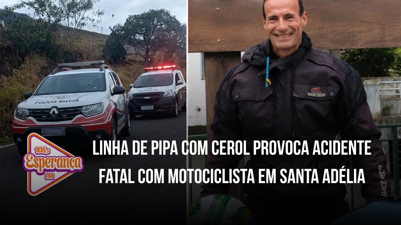 Linha de pipa com cerol provoca acidente fatal com motociclista em Santa Adélia