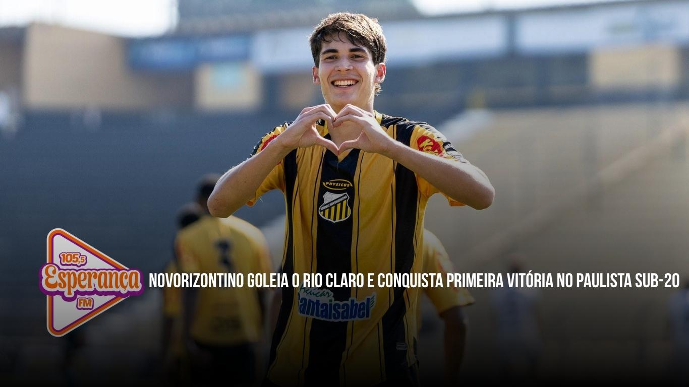 Novorizontino goleia o Rio Claro e conquista primeira vitória no Paulista Sub-20