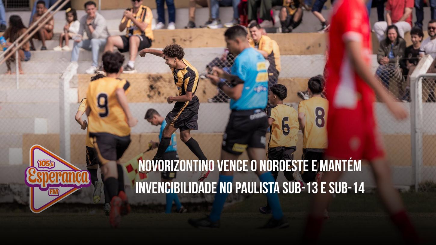 Novorizontino vence o Noroeste e mantém invencibilidade no Paulista Sub-13 e Sub-14