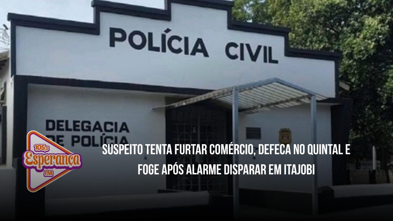 Suspeito tenta furtar comércio, defeca no quintal e foge após alarme disparar em Itajobi