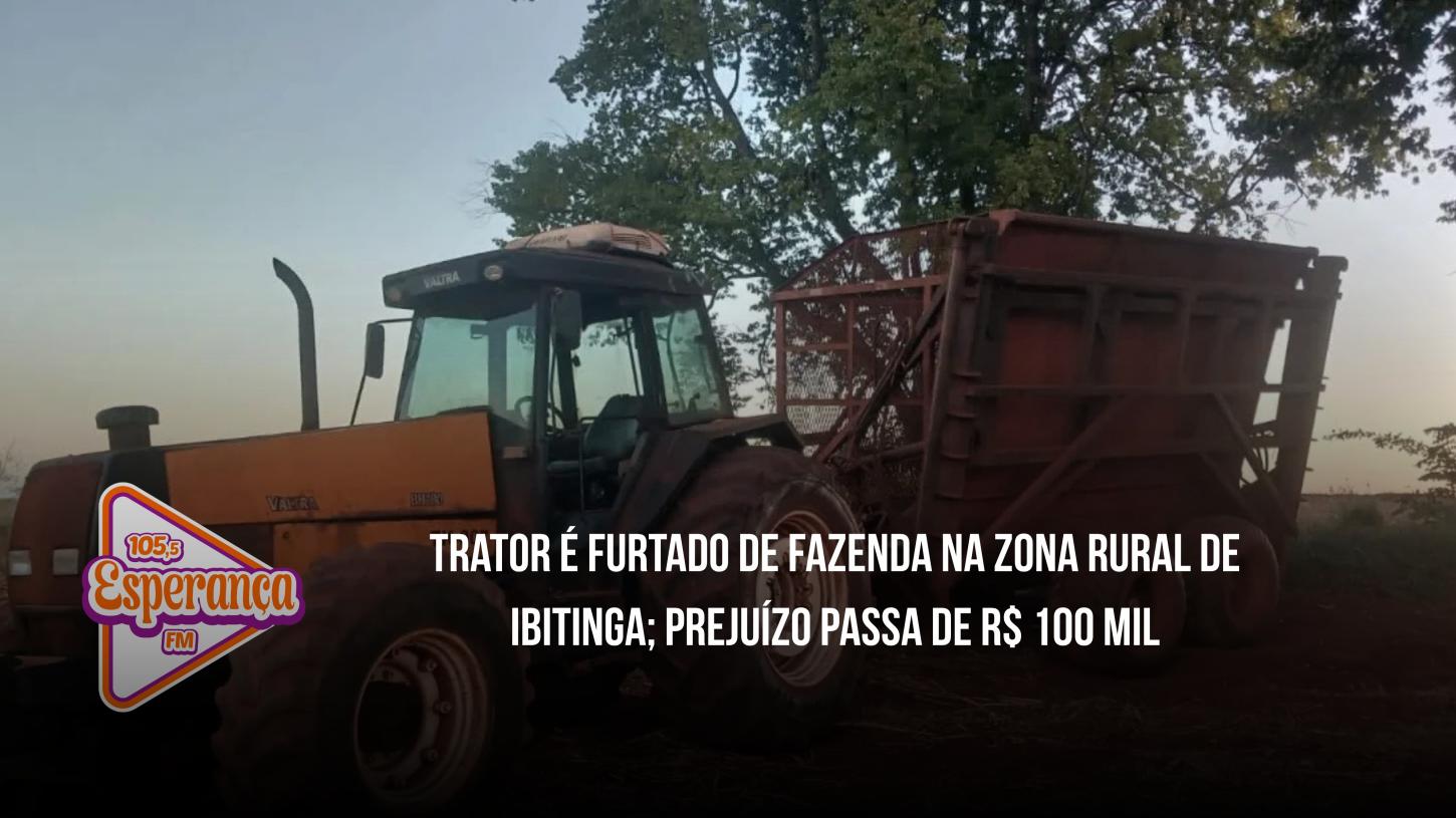 Trator é furtado de fazenda na zona rural de Ibitinga; prejuízo passa de R$ 100 mil