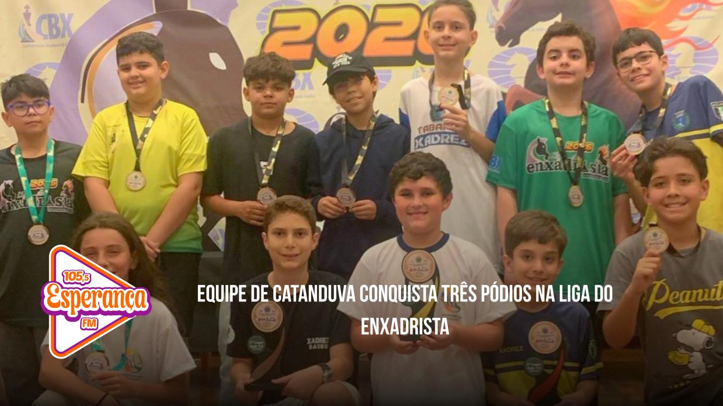 Equipe de Catanduva conquista três pódios na Liga do Enxadrista