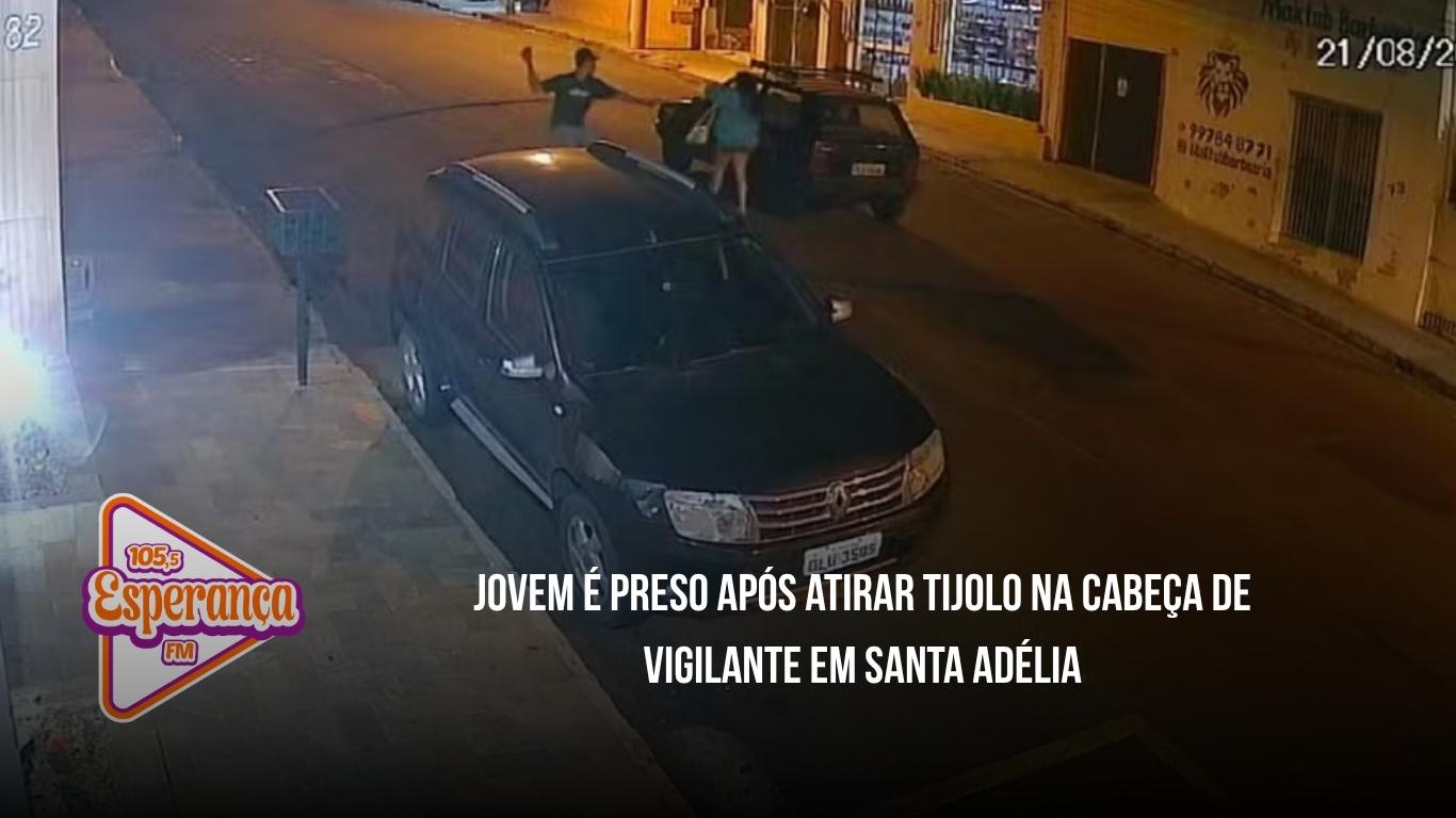 Jovem é preso após atirar tijolo na cabeça de vigilante em Santa Adélia