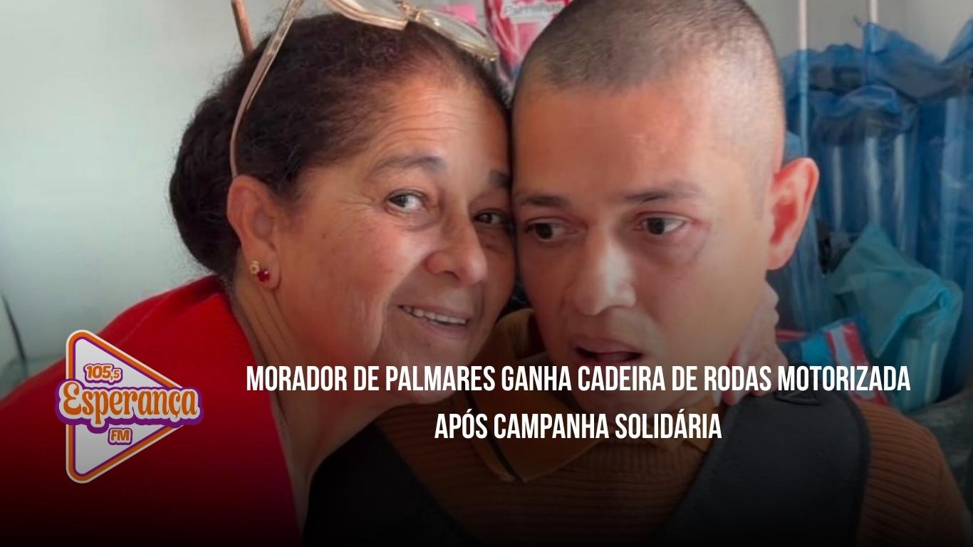 Morador de Palmares ganha cadeira de rodas motorizada após campanha solidária