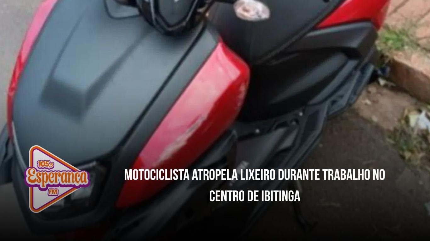 Motociclista atropela lixeiro durante trabalho no Centro de Ibitinga