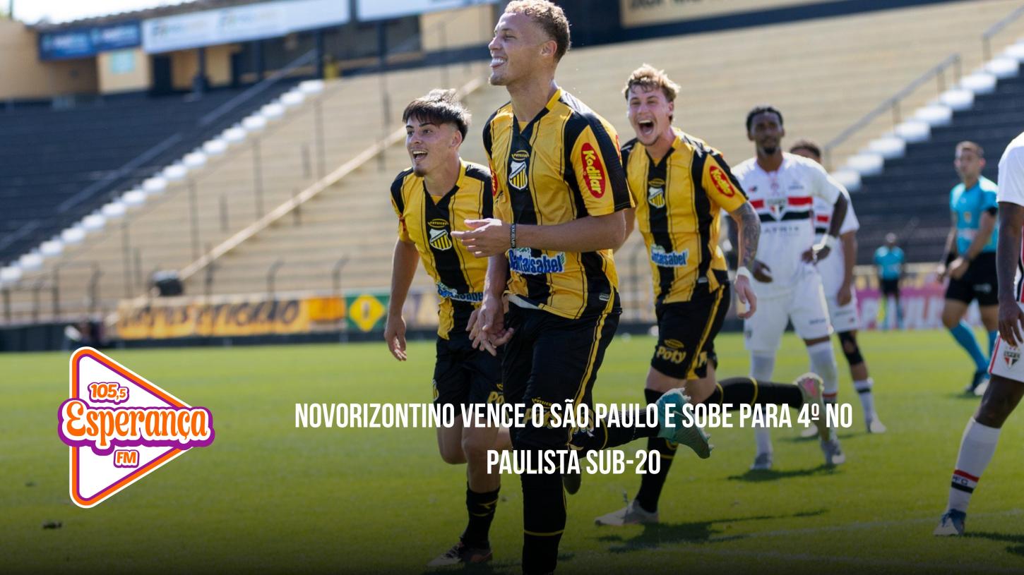 Novorizontino vence o São Paulo e sobe para 4º no Paulista Sub-20