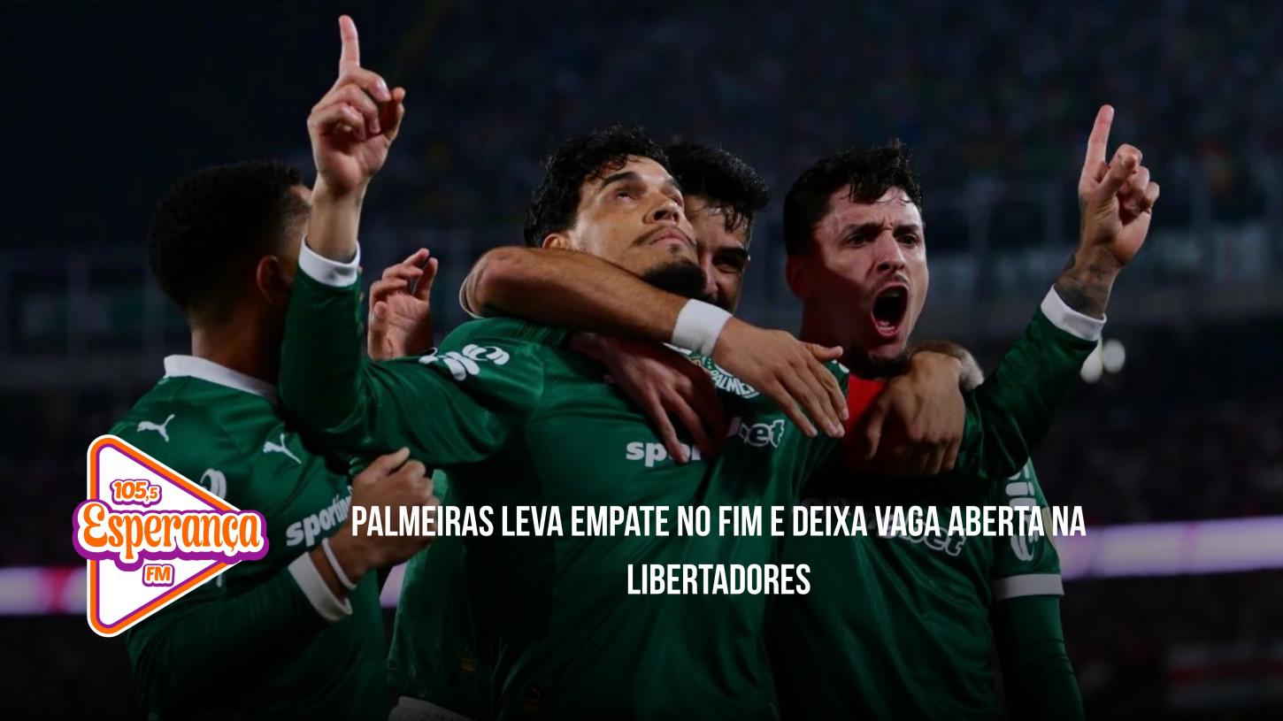 Palmeiras leva empate no fim e deixa vaga aberta na Libertadores