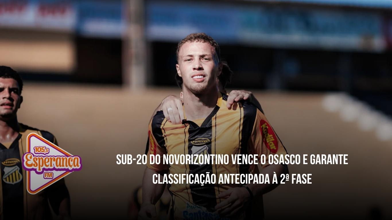 Sub-20 do Novorizontino vence o Osasco e garante classificação antecipada à 2ª fase