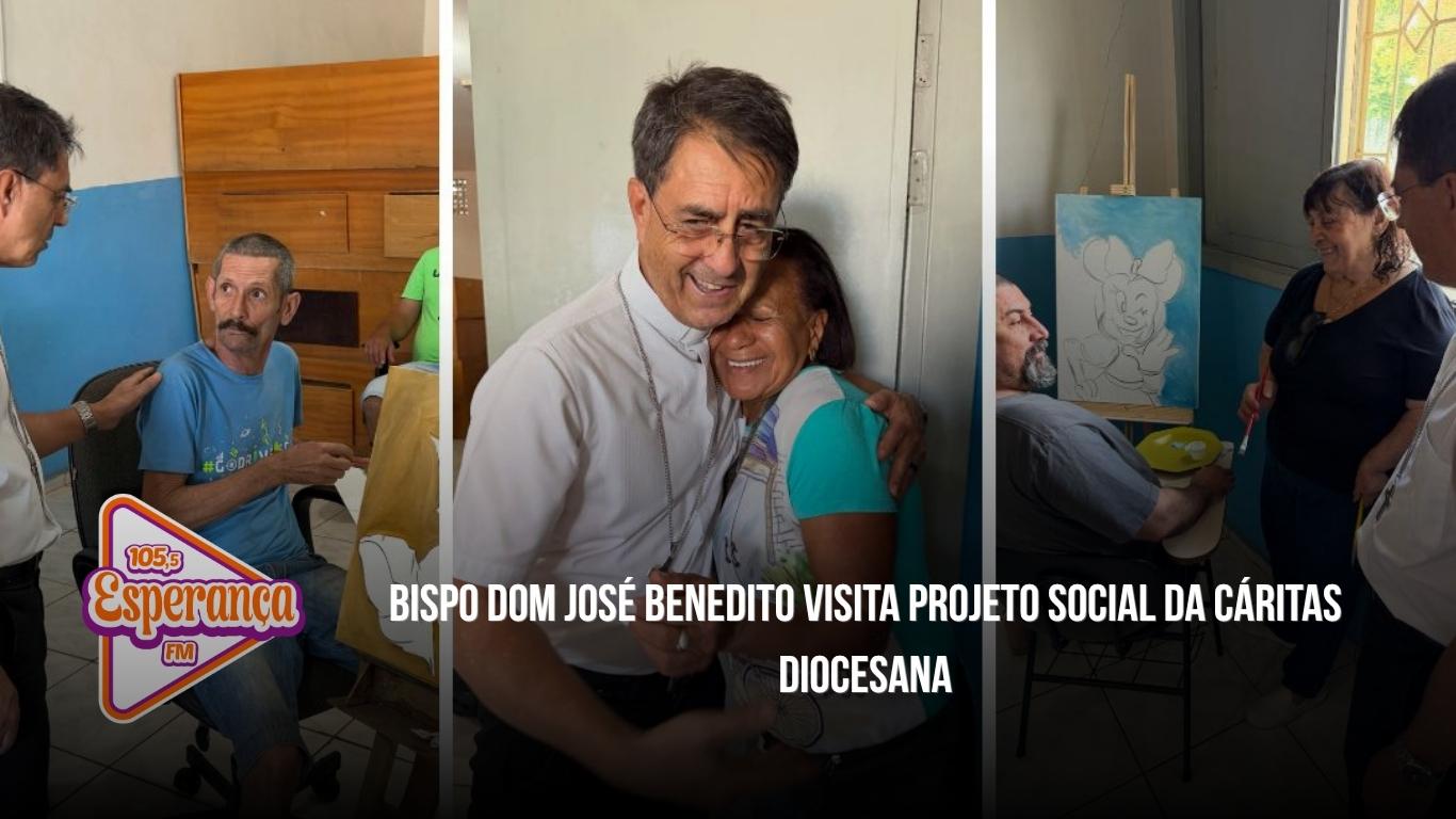 Bispo Dom José Benedito visita projeto social da Cáritas Diocesana