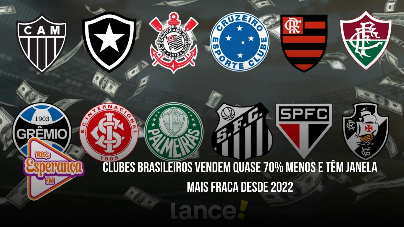 Clubes brasileiros vendem quase 70% menos e têm janela mais fraca desde 2022