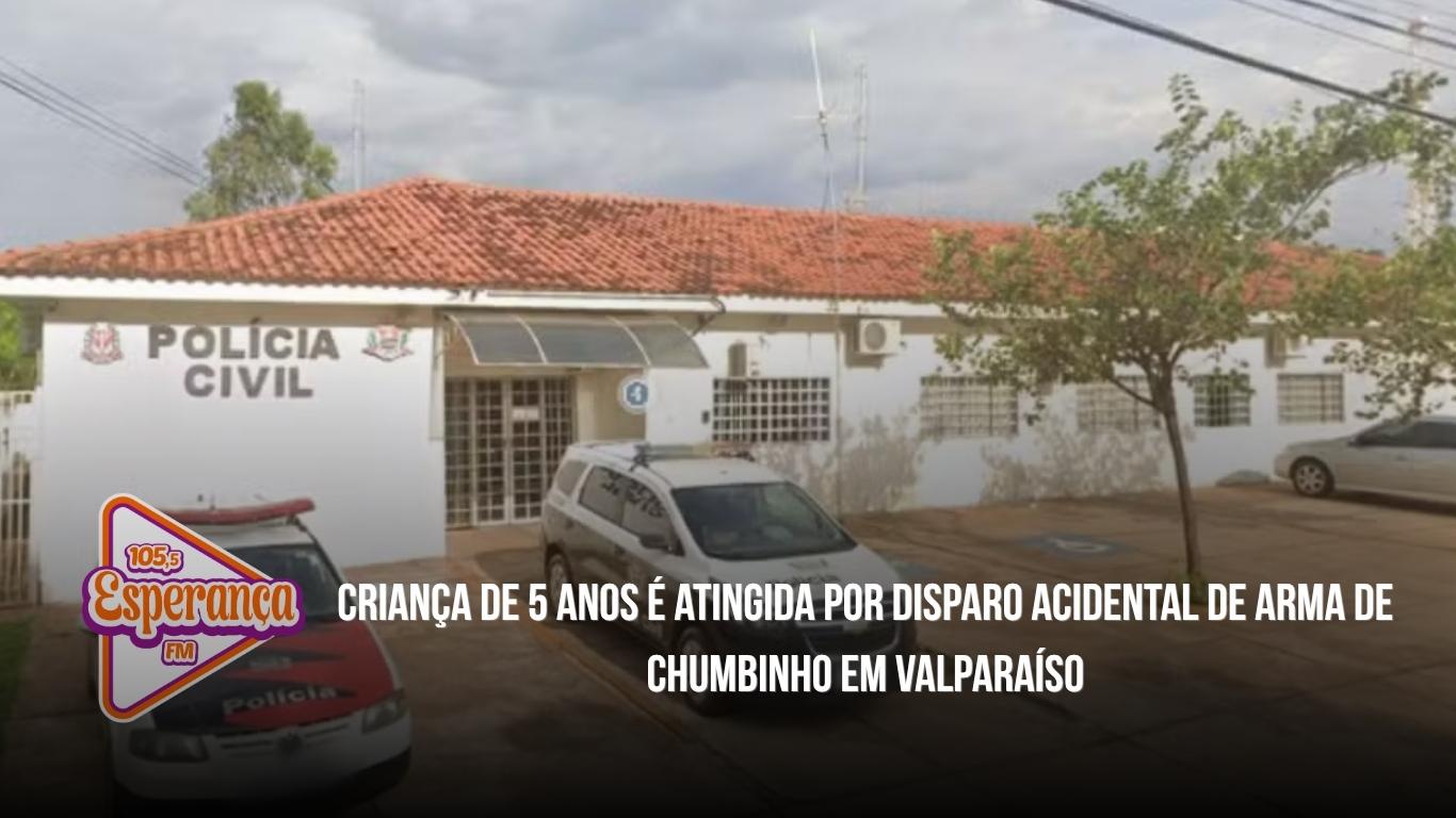 Criança de 5 anos é atingida por disparo acidental de arma de chumbinho em Valparaíso