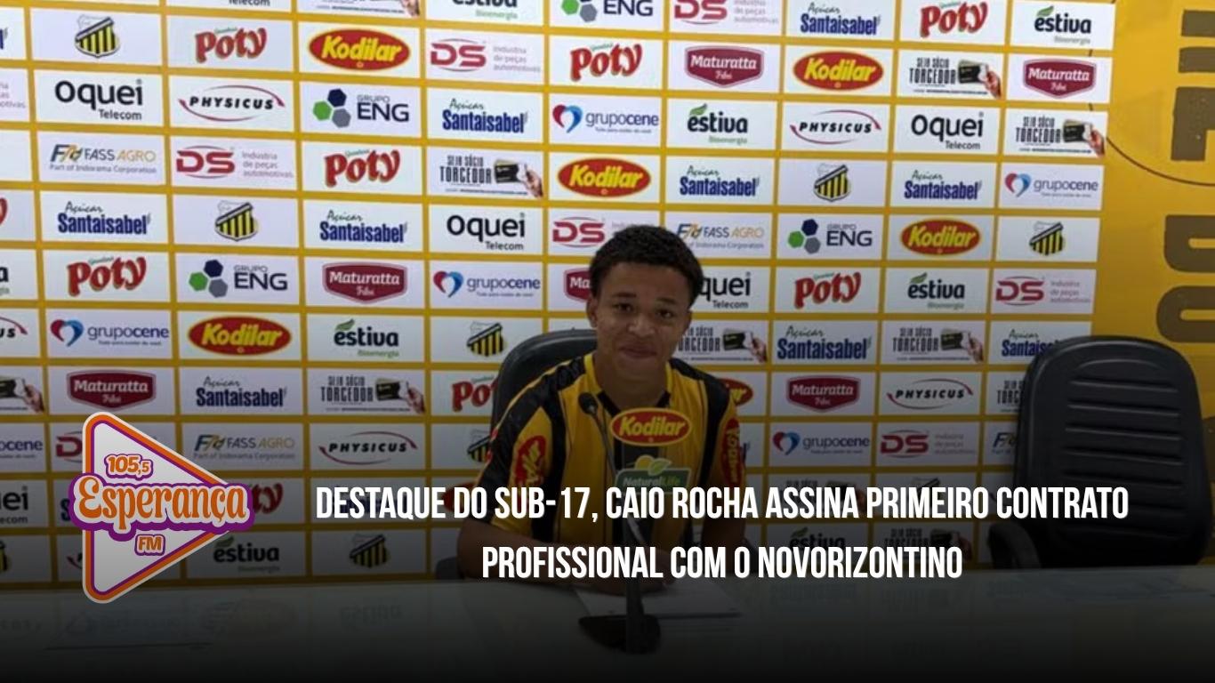 Destaque do Sub-17, Caio Rocha assina primeiro contrato profissional com o Novorizontino