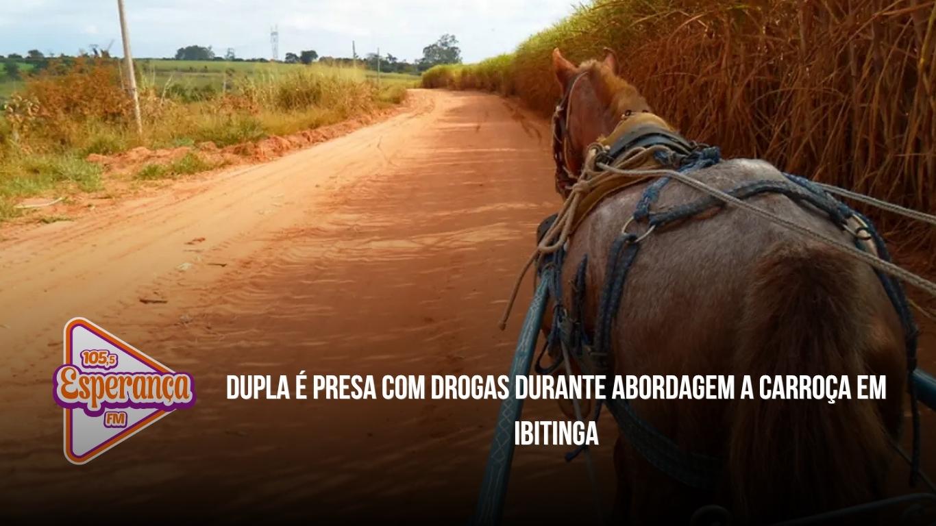 Dupla é presa com drogas durante abordagem a carroça em Ibitinga