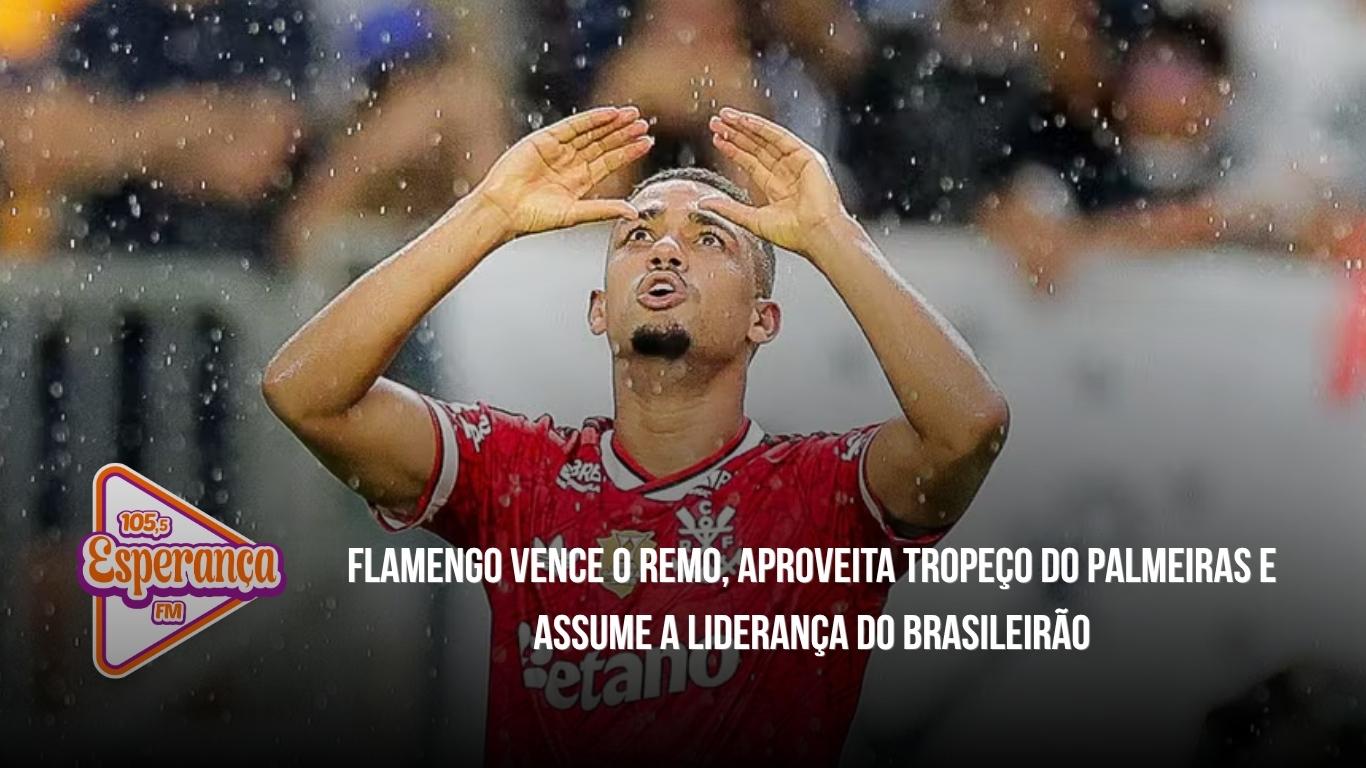 Flamengo vence o Remo, aproveita tropeço do Palmeiras e assume a liderança do Brasileirão