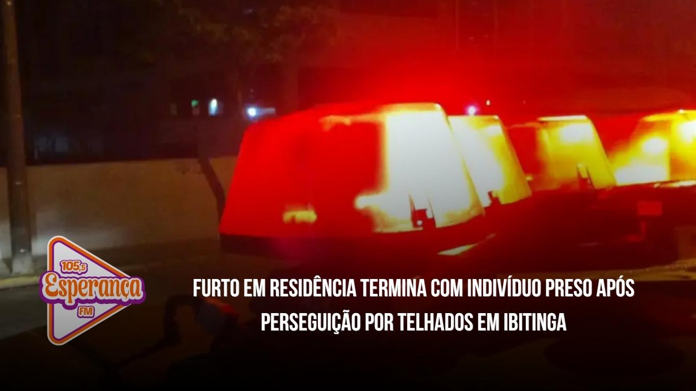 Furto em residência termina com indivíduo preso após perseguição por telhados em Ibitinga