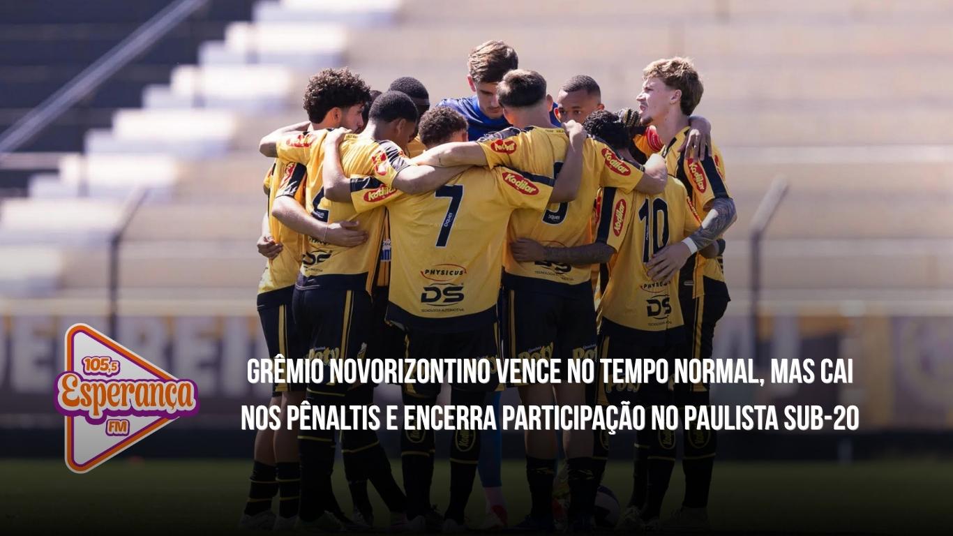 Grêmio Novorizontino vence no tempo normal, mas cai nos pênaltis e encerra participação no Paulista Sub-20