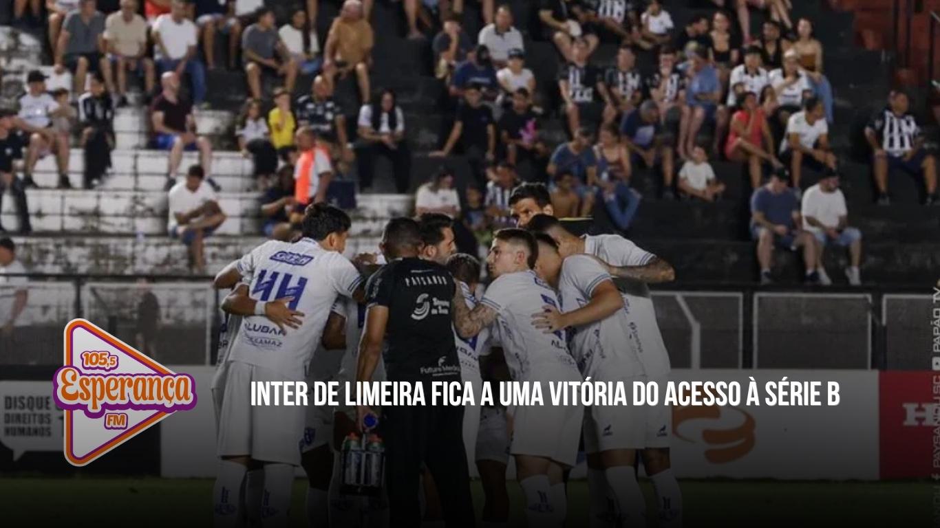 Inter de Limeira fica a uma vitória do acesso à Série B