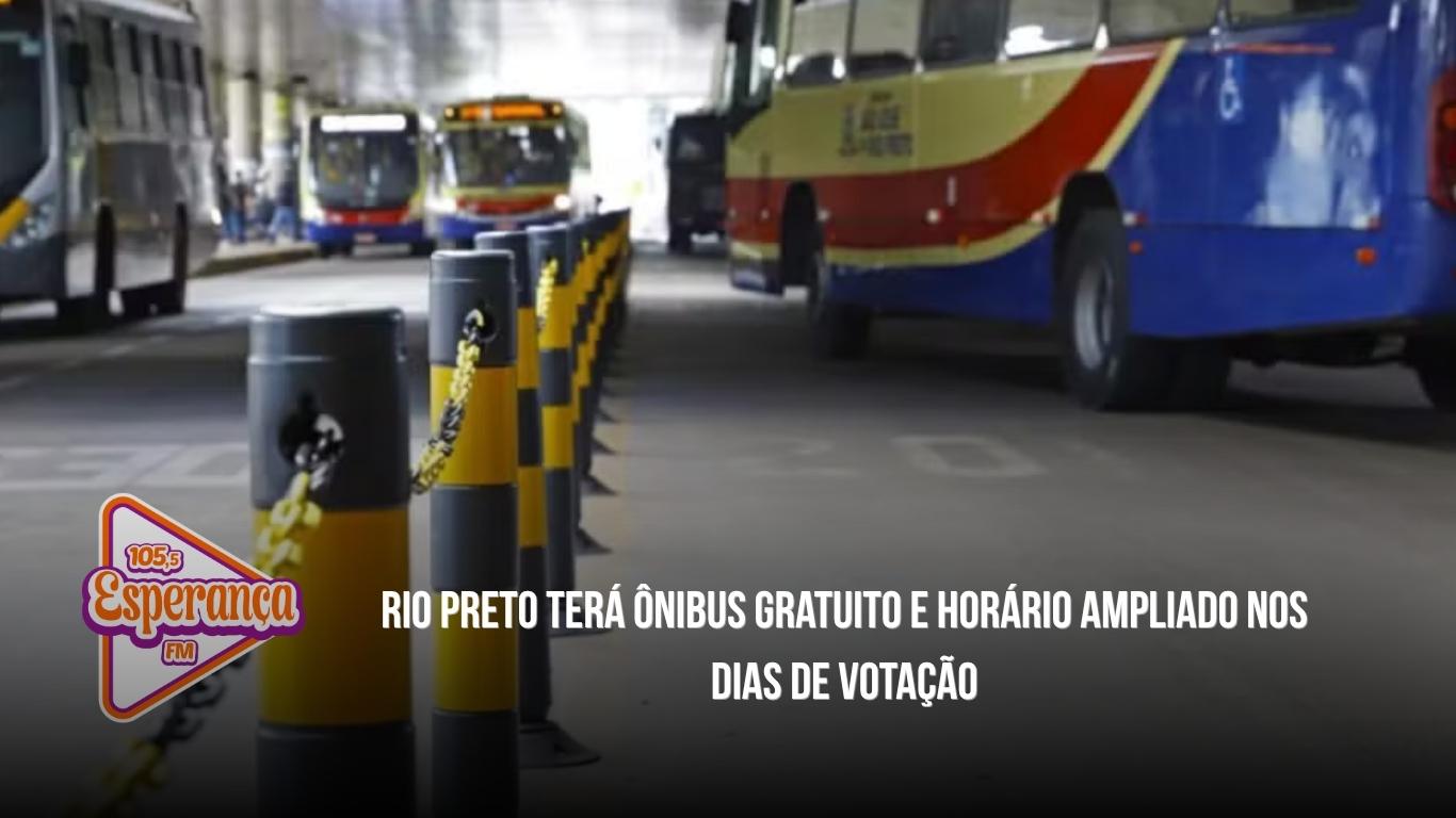 Rio Preto terá ônibus gratuito e horário ampliado nos dias de votação