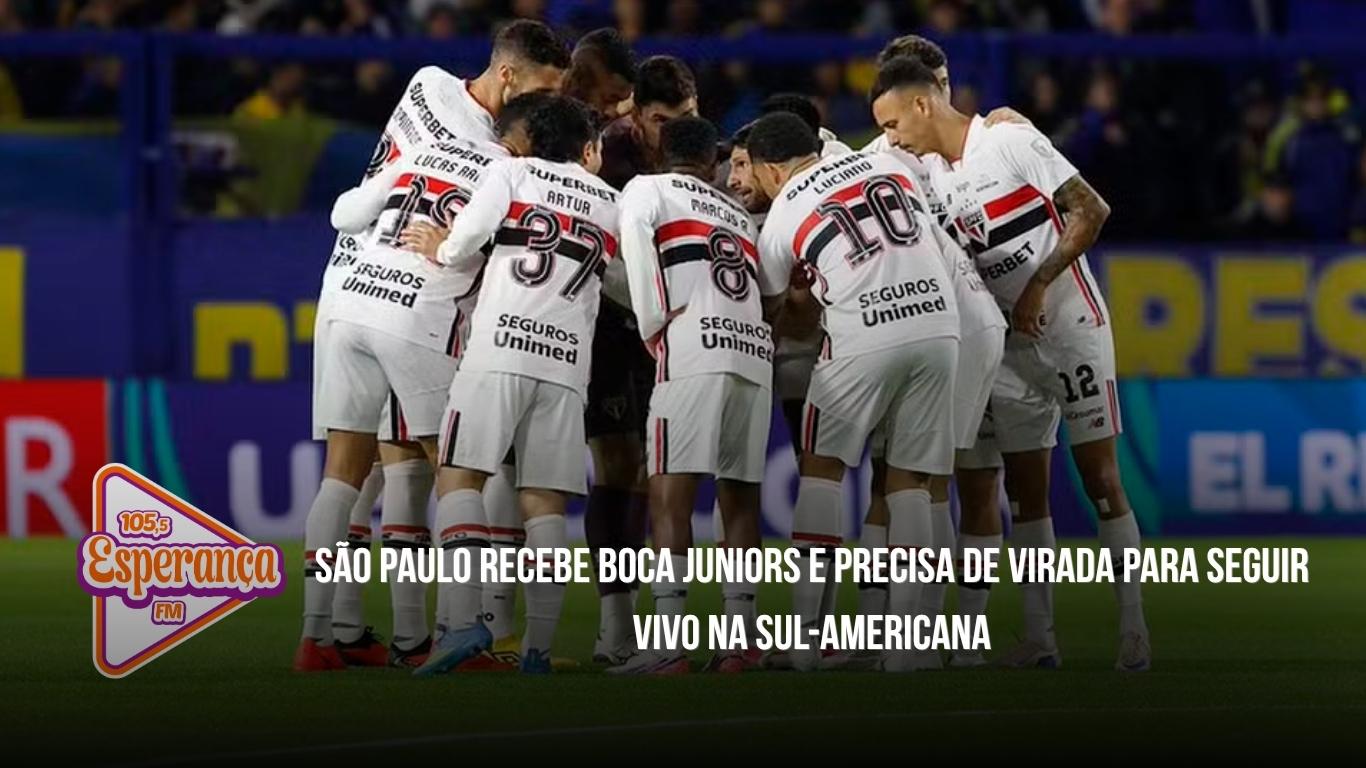 São Paulo recebe Boca Juniors e precisa de virada para seguir vivo na Sul-Americana