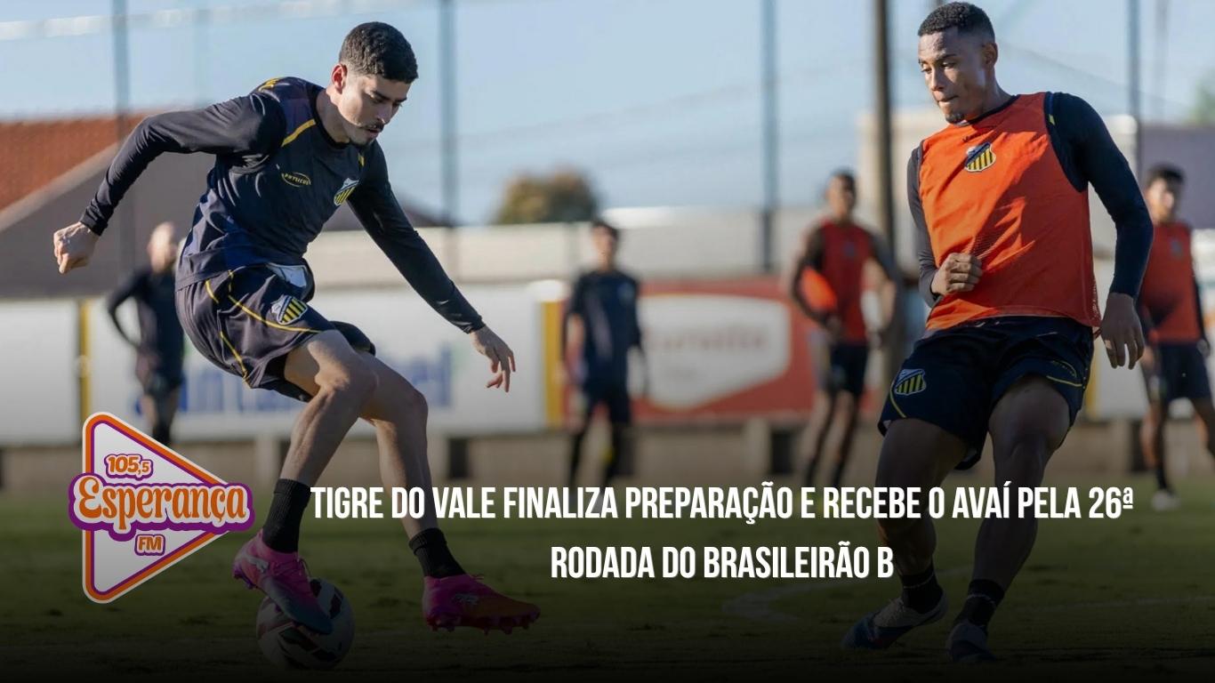 Tigre do Vale finaliza preparação e recebe o Avaí pela 26ª rodada do Brasileirão B