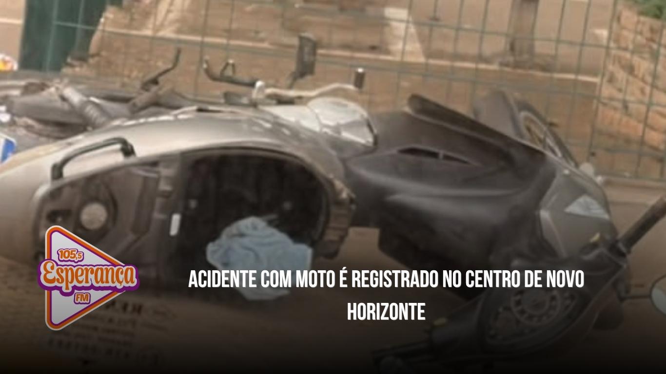 Acidente com moto é registrado no centro de Novo Horizonte