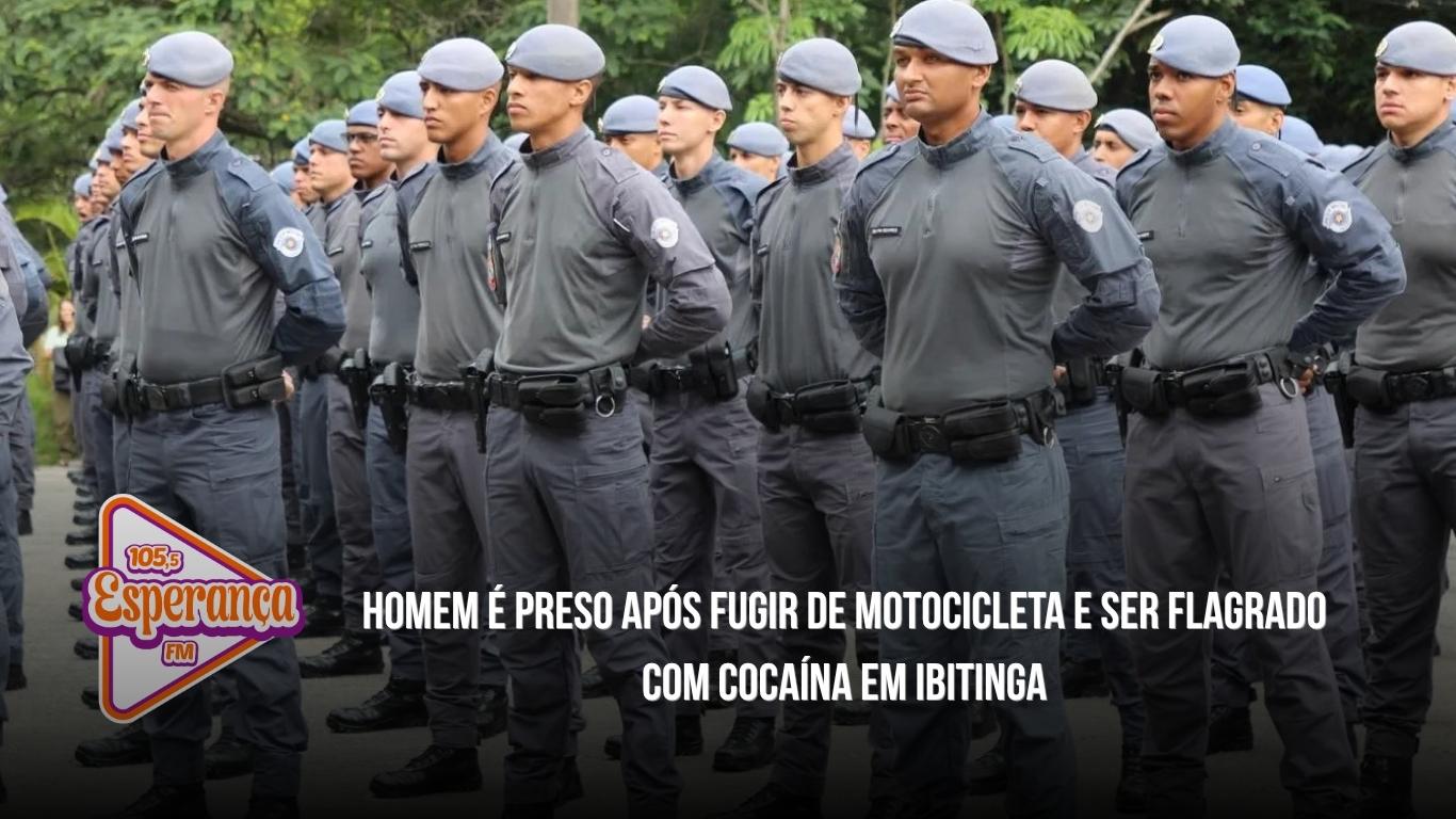 Homem é preso após fugir de motocicleta e ser flagrado com cocaína em Ibitinga