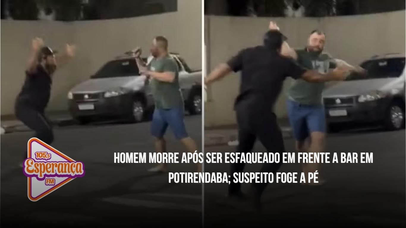 Homem morre após ser esfaqueado em frente a bar em Potirendaba; suspeito foge a pé