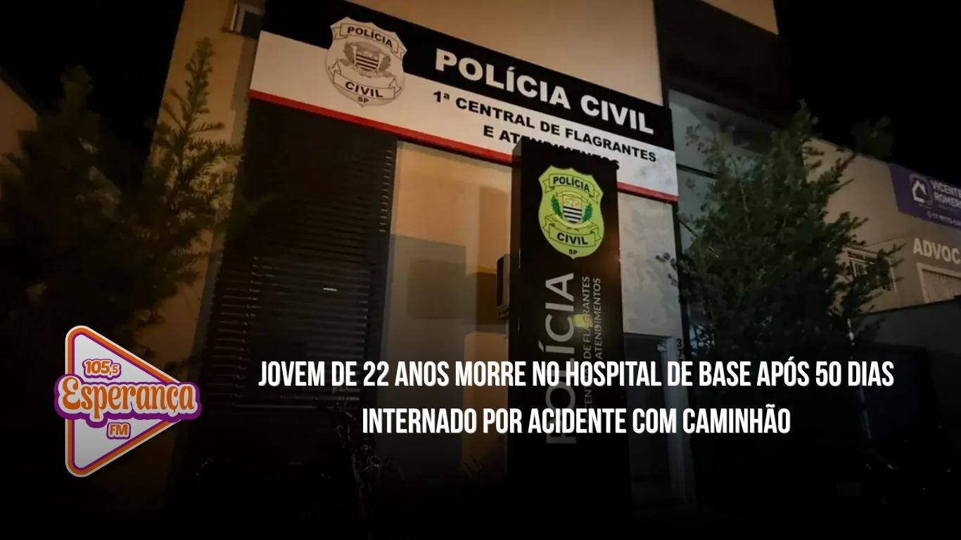 Jovem de 22 anos morre no Hospital de Base após 50 dias internado por acidente com caminhão