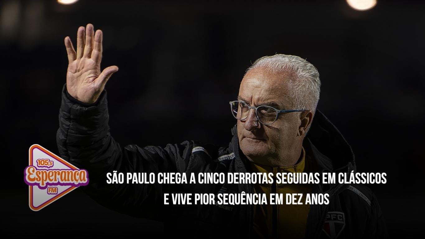 São Paulo chega a cinco derrotas seguidas em clássicos e vive pior sequência em dez anos